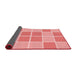 Thickness of Patterned Pastel Pink Rug, pat578rd