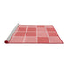 Sideview of Machine Washable Transitional Pastel Pink Rug, wshpat578rd