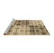 Sideview of Machine Washable Transitional Brown Rug, wshpat579brn