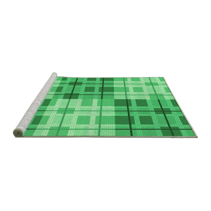 Sideview of Machine Washable Transitional Lime Mint Green Rug, wshpat579grn