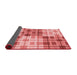 Thickness of Patterned Light Coral Pink Rug, pat579rd