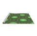 Machine Washable Transitional Army Green Rug in a Bedroom, wshpat58grn