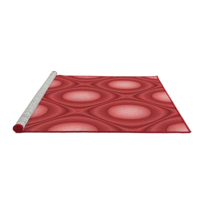 Machine Washable Transitional Red Rug in a Bedroom, wshpat58rd