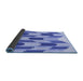 Thickness of Patterned Blue Rug, pat581blu