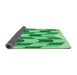 Thickness of Patterned Jade Green Rug, pat581grn