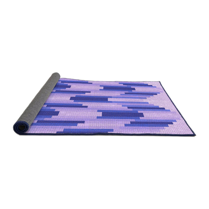 Thickness of Patterned Mauve Purple Rug, pat581pur