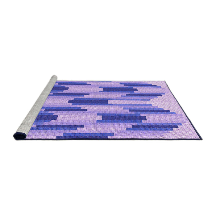 Sideview of Machine Washable Transitional Mauve Purple Rug, wshpat581pur