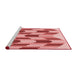 Sideview of Machine Washable Transitional Pastel Pink Rug, wshpat581rd