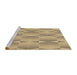 Sideview of Machine Washable Transitional Copper Brown Rug, wshpat583brn