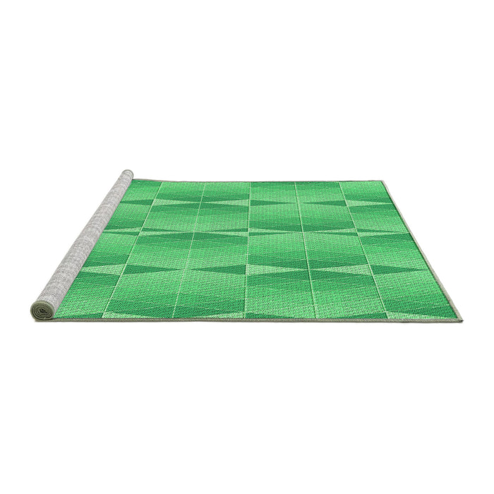 Sideview of Machine Washable Transitional Lime Mint Green Rug, wshpat583grn