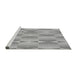 Sideview of Machine Washable Transitional Gray Rug, wshpat583gry