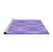 Sideview of Machine Washable Transitional Medium Slate Blue Rug, wshpat583pur