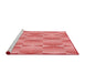 Sideview of Machine Washable Transitional Light Salmon Pink Rug, wshpat583rd