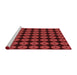 Sideview of Machine Washable Transitional Crimson Red Rug, wshpat584rd