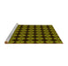 Sideview of Machine Washable Transitional Dark Yellow Green Rug, wshpat584yw