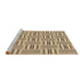 Sideview of Machine Washable Transitional Brown Rug, wshpat585brn