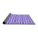 Thickness of Patterned Mauve Purple Rug, pat585pur