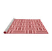 Sideview of Machine Washable Transitional Pastel Pink Rug, wshpat585rd