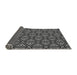 Thickness of Patterned Charcoal Black Rug, pat586gry