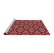 Sideview of Machine Washable Transitional Red Rug, wshpat586rd