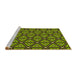 Sideview of Machine Washable Transitional Pistachio Green Rug, wshpat586yw