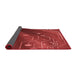 Thickness of Patterned Red Rug, pat587rd