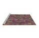 Sideview of Machine Washable Transitional Dark Almond Brown Rug, wshpat588brn