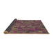 Thickness of Patterned Dark Almond Brown Rug, pat588brn