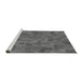 Sideview of Machine Washable Transitional Gray Rug, wshpat588gry