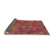 Thickness of Patterned Crimson Red Rug, pat588org