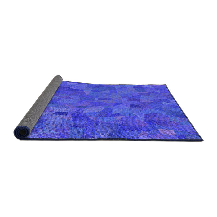 Thickness of Patterned Blue Rug, pat588pur