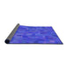 Thickness of Patterned Blue Rug, pat588pur