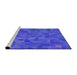 Sideview of Machine Washable Transitional Blue Rug, wshpat588pur