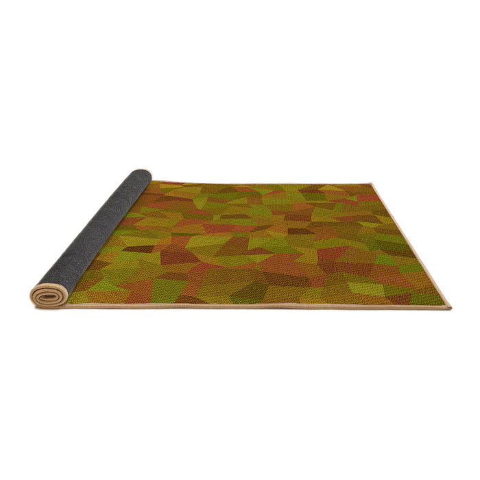 Thickness of Patterned Mahogany Brown Rug, pat588yw