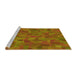 Sideview of Machine Washable Transitional Mahogany Brown Rug, wshpat588yw