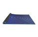 Thickness of Patterned Sapphire Blue Rug, pat589blu