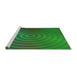 Sideview of Machine Washable Transitional Deep Emerald Green Rug, wshpat589grn