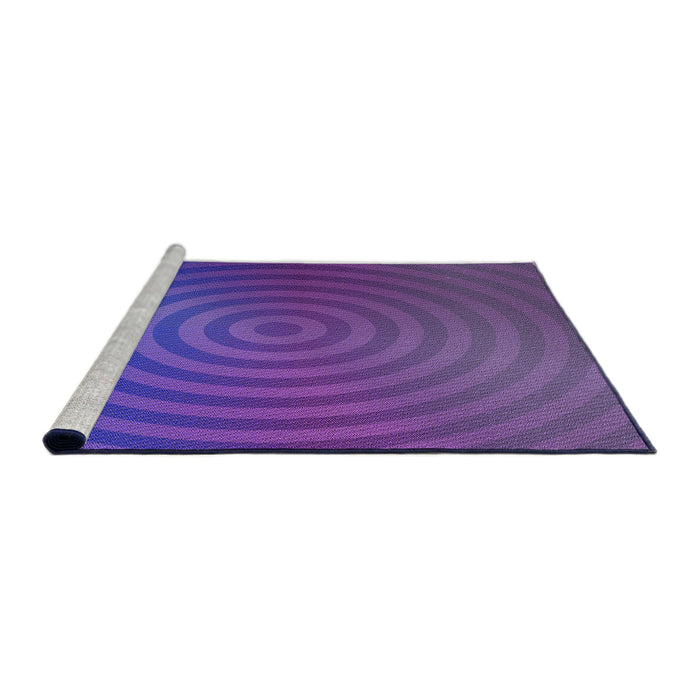 Sideview of Machine Washable Transitional Amethyst Purple Rug, wshpat589pur