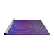 Sideview of Machine Washable Transitional Amethyst Purple Rug, wshpat589pur