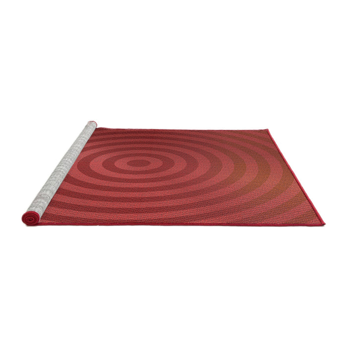 Sideview of Machine Washable Transitional Red Rug, wshpat589rd