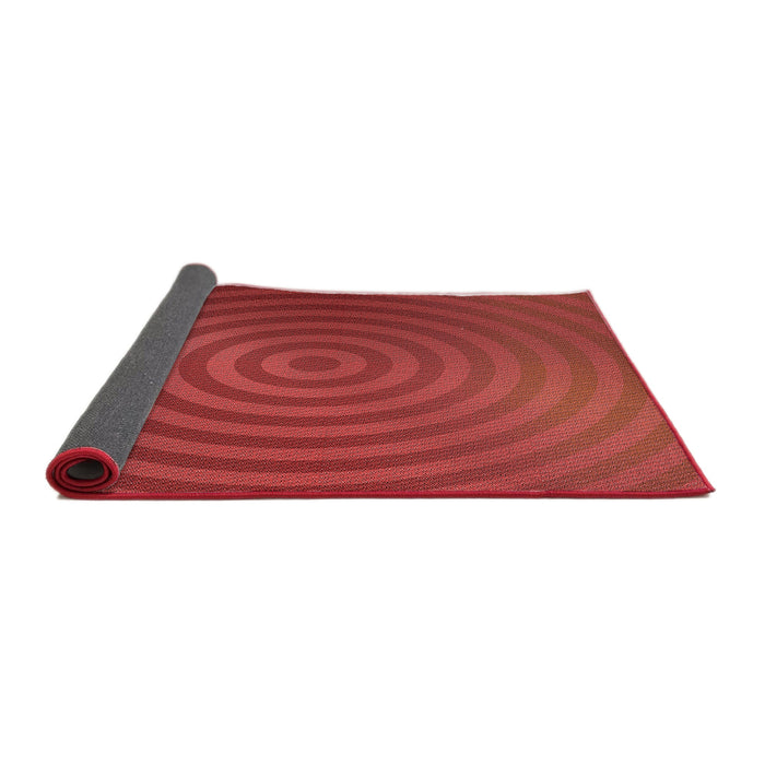 Thickness of Patterned Red Rug, pat589rd