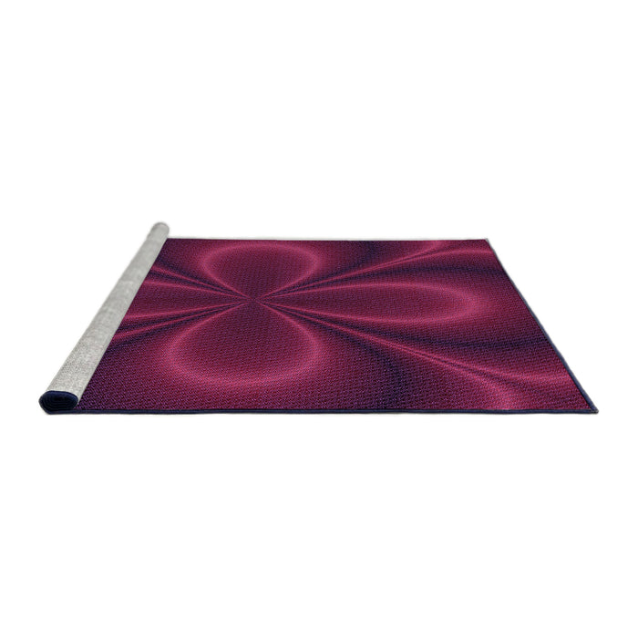 Machine Washable Transitional Plum Purple Rug in a Bedroom, wshpat59pur