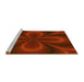Sideview of Machine Washable Transitional Mahogany Brown Rug, wshpat59yw