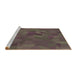 Sideview of Machine Washable Transitional Purple Rug, wshpat590brn