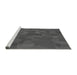Sideview of Machine Washable Transitional Light Black Rug, wshpat590gry