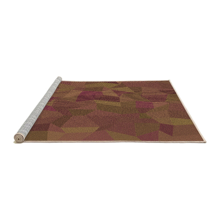 Sideview of Machine Washable Transitional Red Rug, wshpat590org