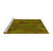 Sideview of Machine Washable Transitional Dark Bronze Brown Rug, wshpat590yw