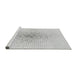 Sideview of Machine Washable Transitional Platinum Gray Rug, wshpat591gry