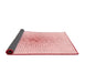 Thickness of Patterned Pastel Red Pink Rug, pat591rd