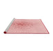 Sideview of Machine Washable Transitional Pastel Red Pink Rug, wshpat591rd